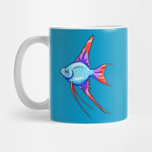 Tropical Fish Cartoon Illustration Goldfish Design Mug